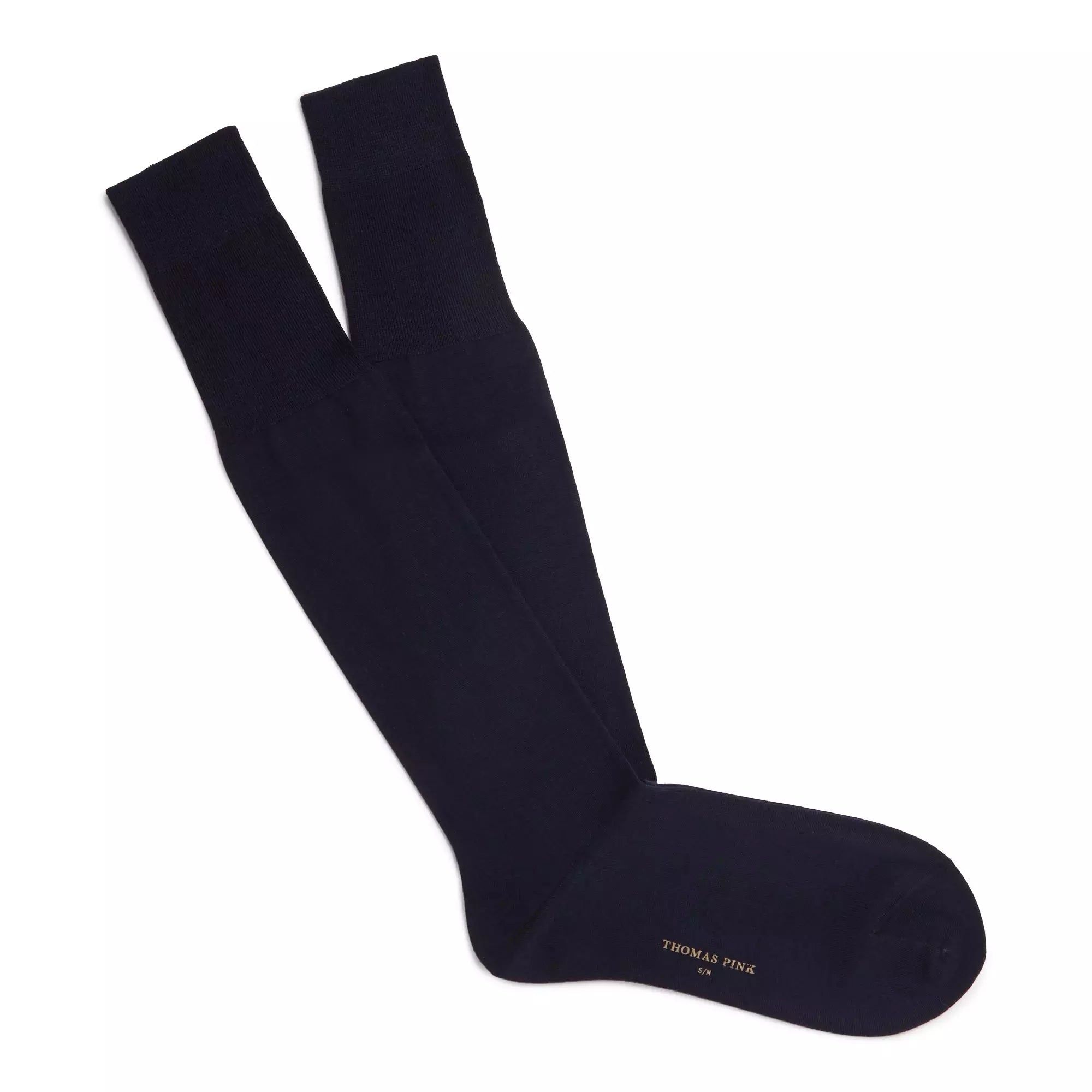 Navy Blue Long Fine Merino Wool Socks