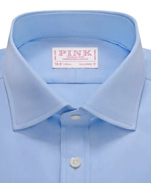 Pale Blue Classic Fit Formal Ramses Poplin Shirt