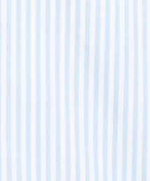 Pale Blue & White Classic Fit Double Cuff Core Poplin Bengal Stripe Formal Shirt