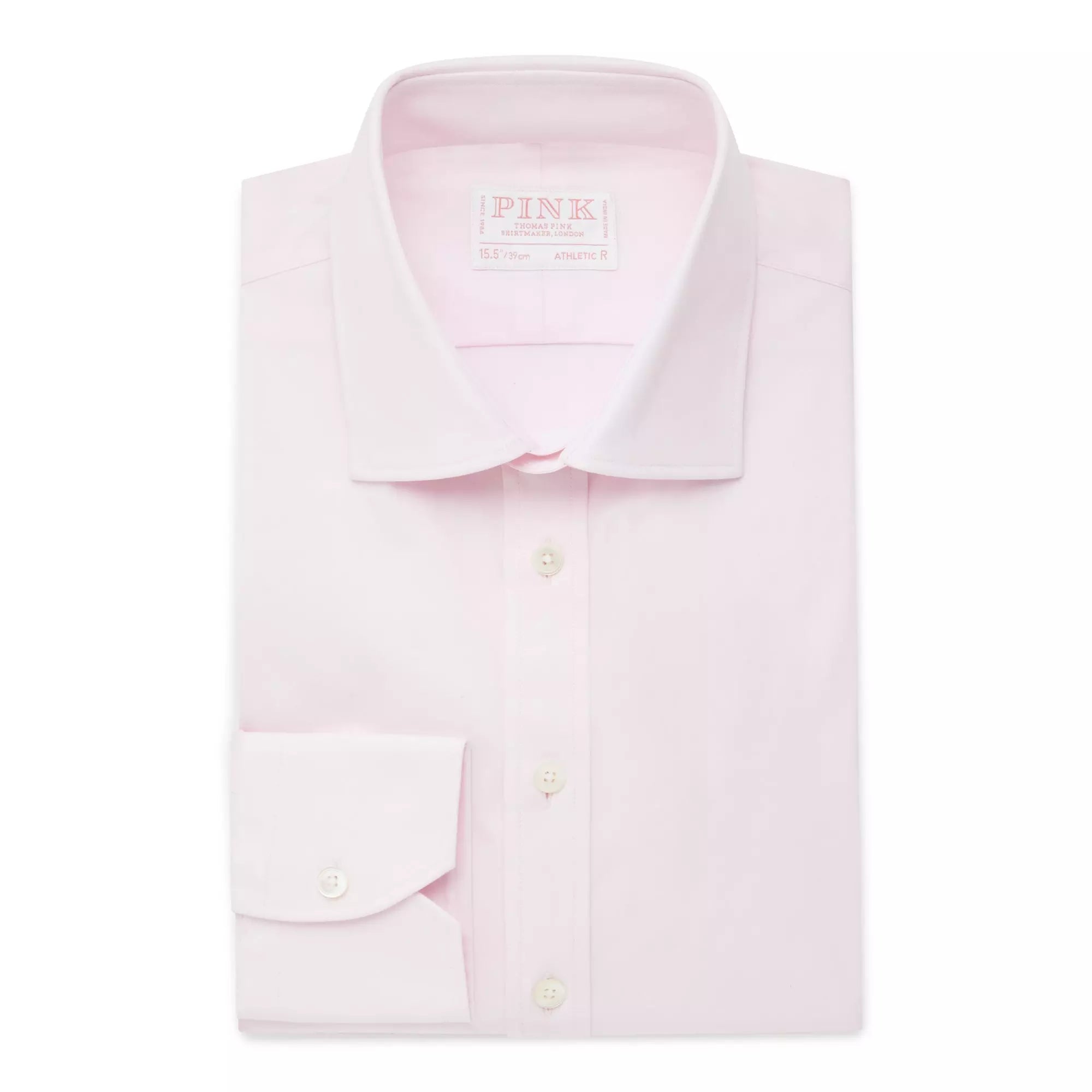Pink Athletic Fit Stretch Plain Poplin Formal Shirt – Thomas Pink