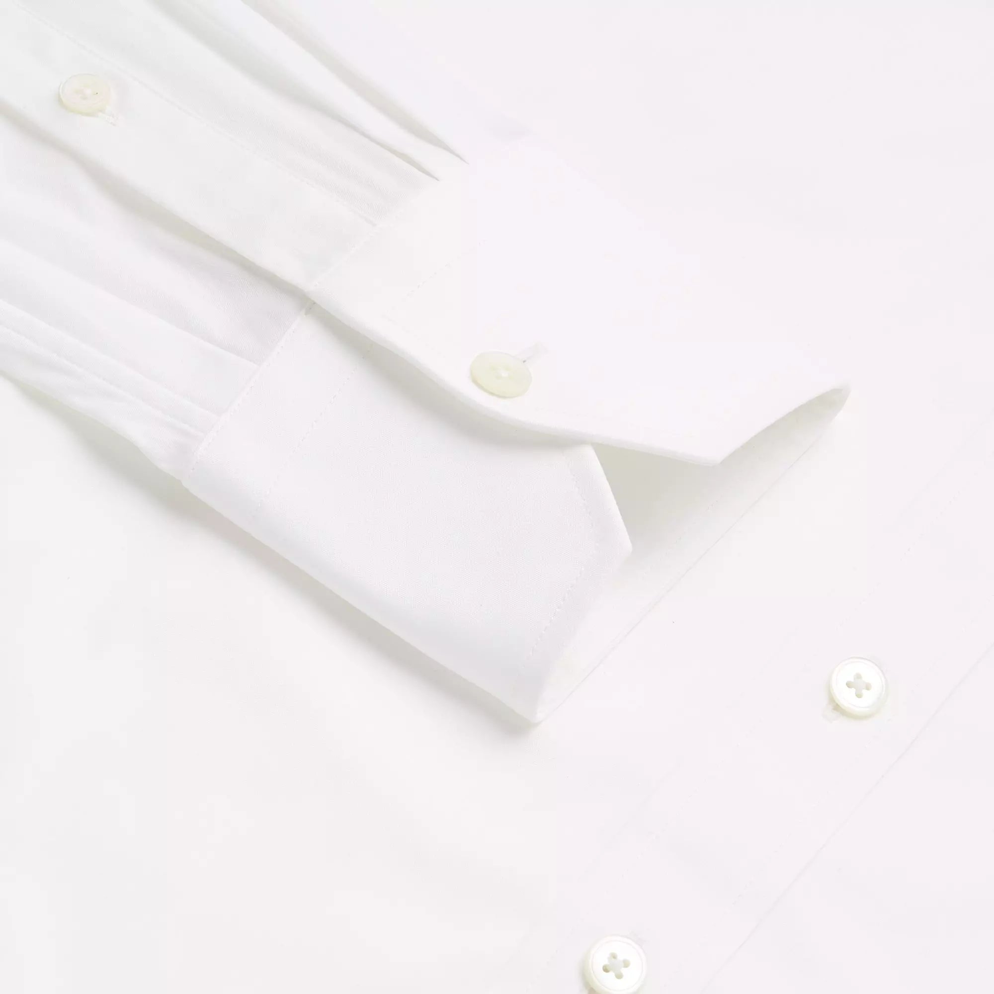 White Athletic Fit Stretch Plain Poplin Formal Shirt