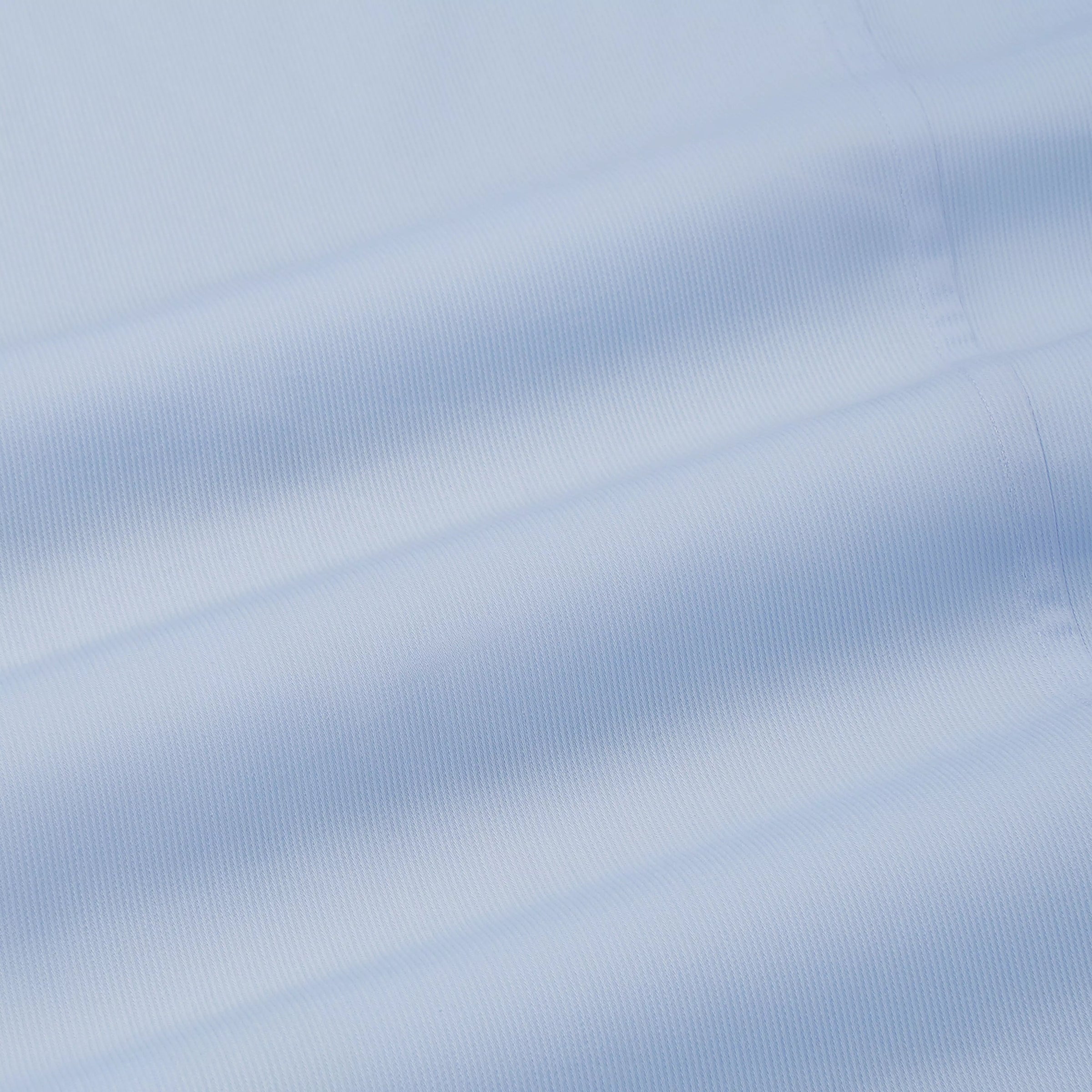 Pale Blue Athletic Fit Piquet Stripe Formal Shirt