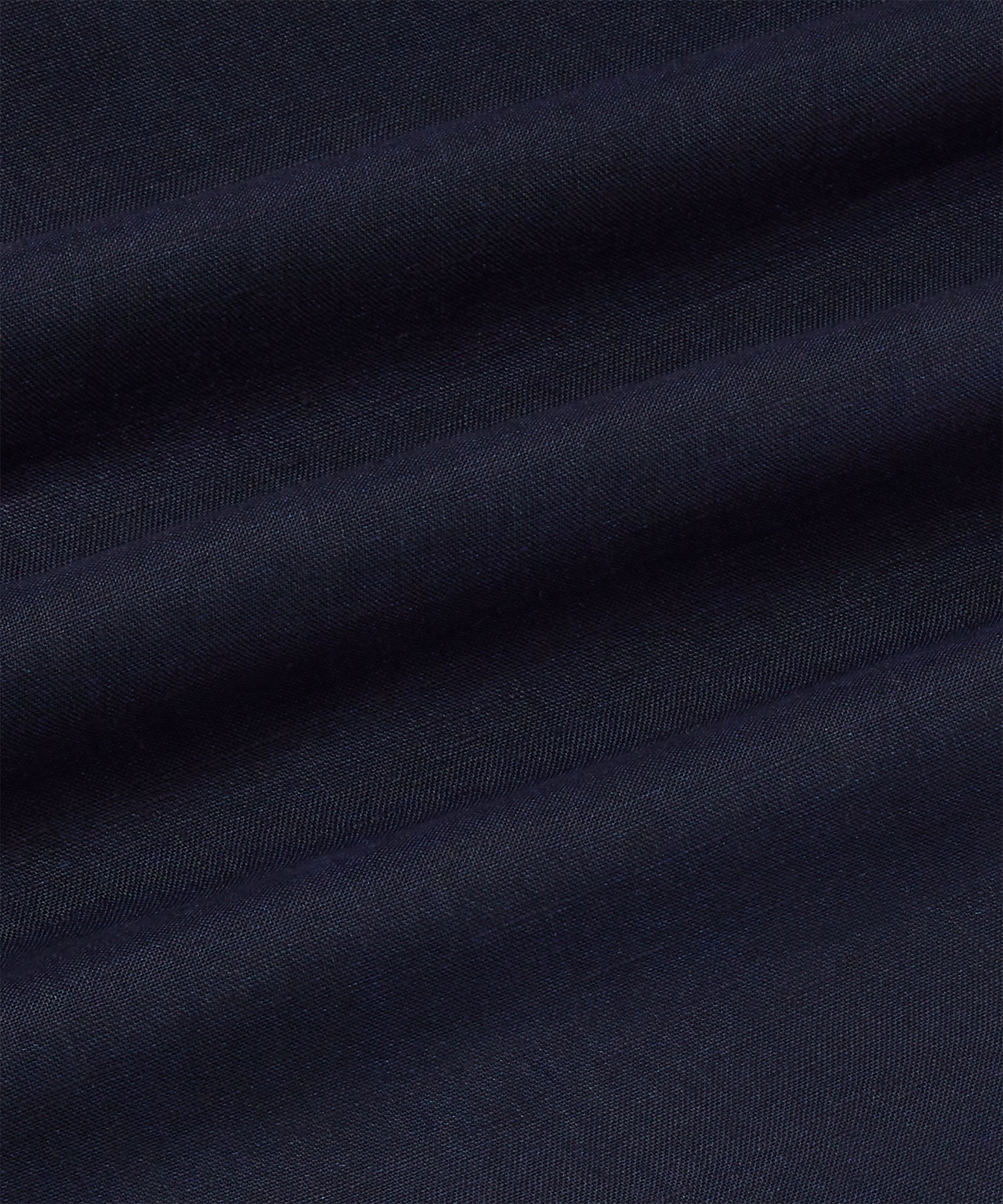 Navy Classic Fit Essential Linen Button Down Smart Casual Shirt
