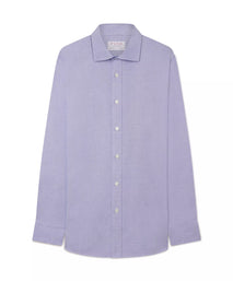 Blue Tailored Fit Smart Casual Open Weave Oxford Shirt