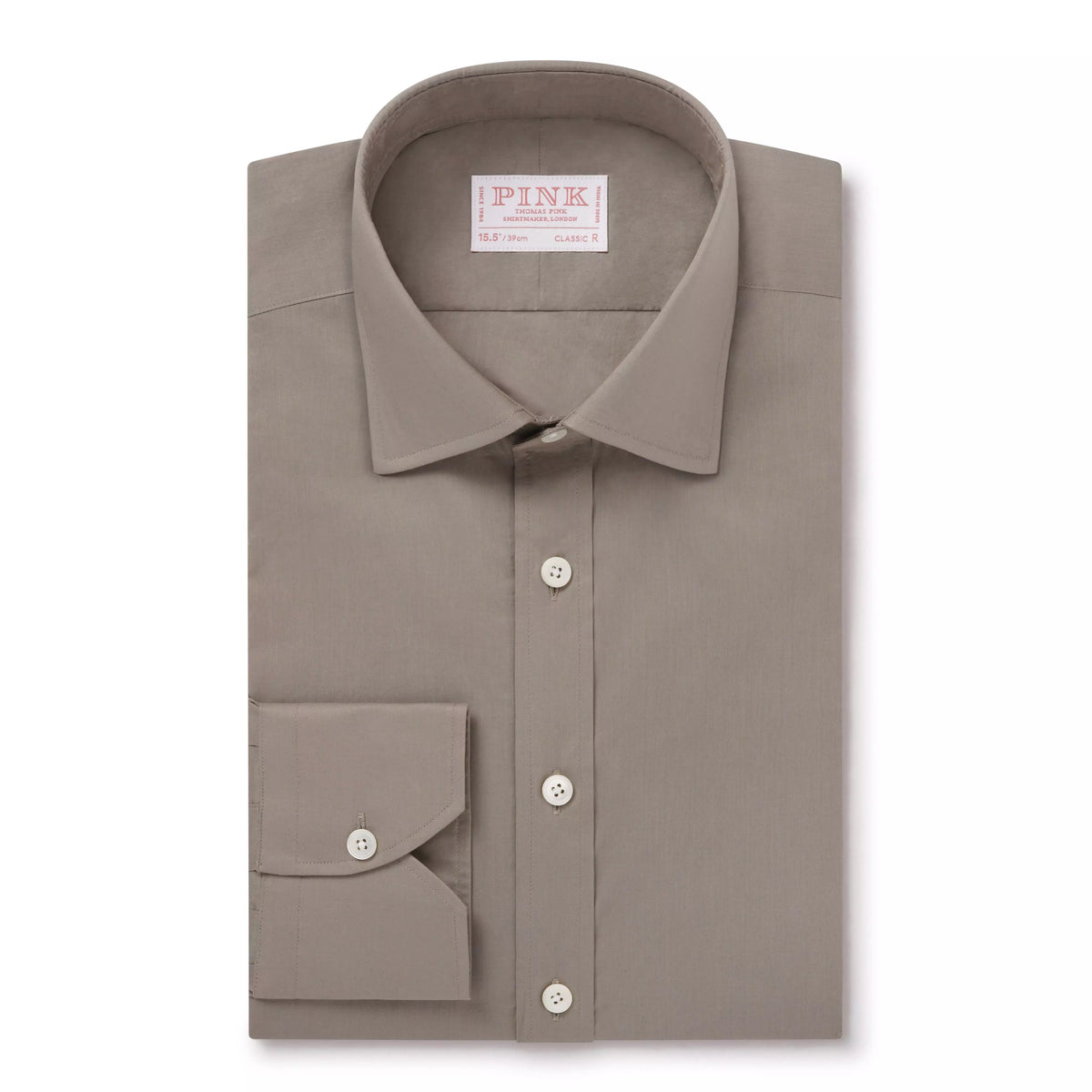 Light Brown Classic Fit Washed Mussola Cotton Formal Shirt
