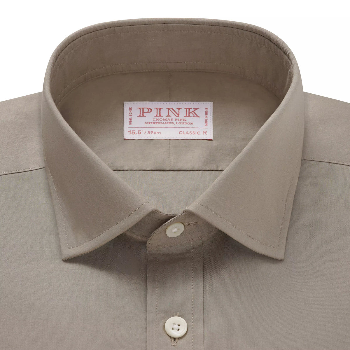 Light Brown Classic Fit Washed Mussola Cotton Formal Shirt