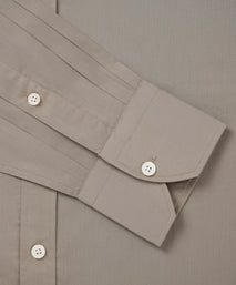 Light Brown Classic Fit Washed Mussola Cotton Formal Shirt